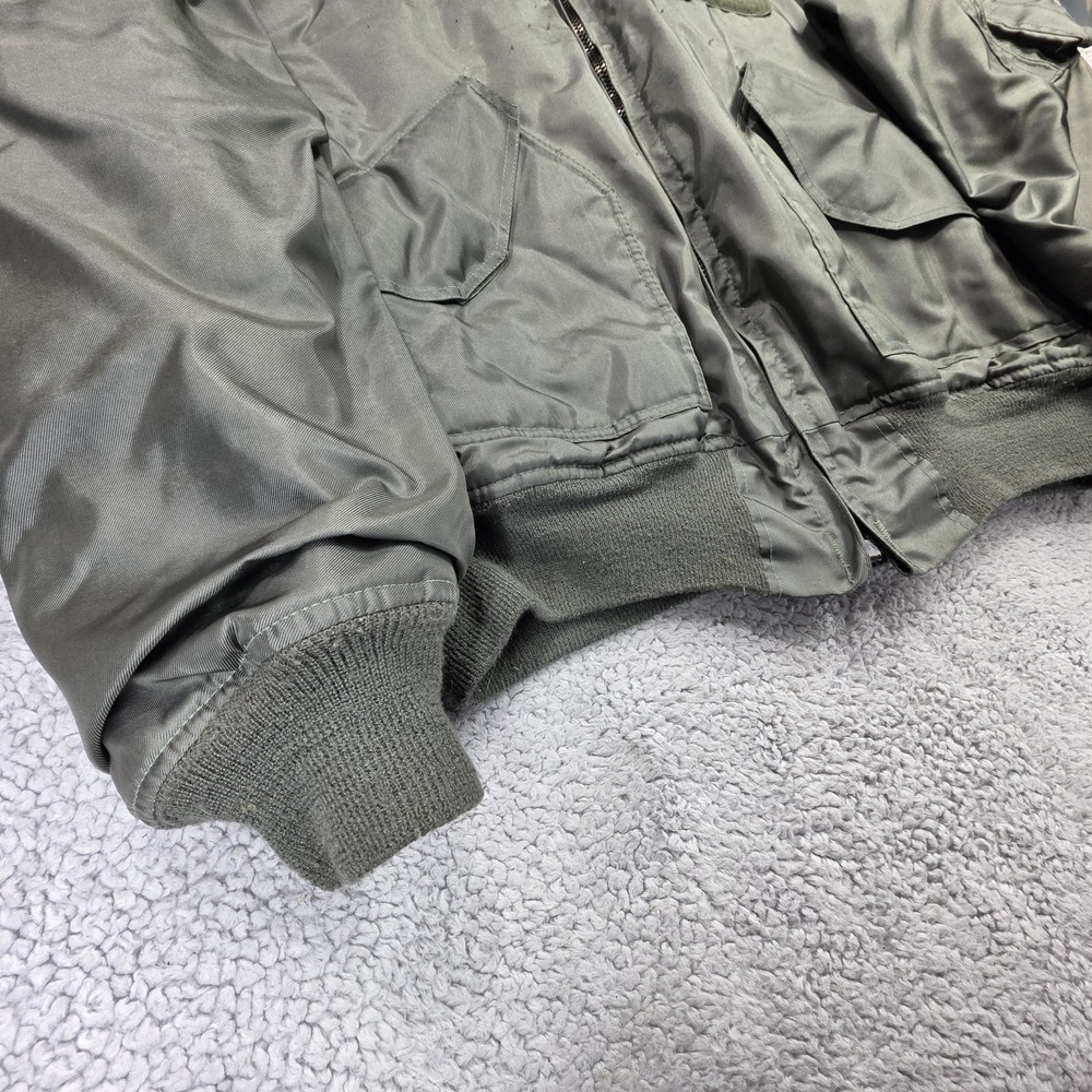 Vintage CWU-45/P Winter Weight Flight Jacket Isratex Inc Green Size Large - Picture 14 of 16